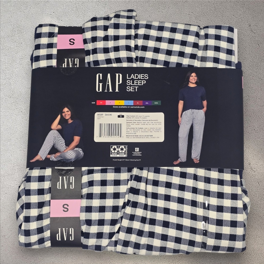 GAP‎ Crew Neck Soft Jersey Sleep Set Size Small NEW - Picture 3 of 4